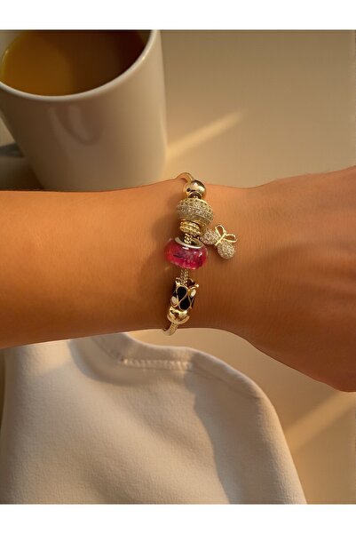 Bo Takı ve Aksesuar سلسلة خاصة من أساور متعددة التموجات (19 سم)