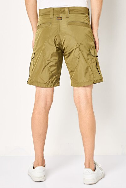 G-STAR RAW Men Solid Cargo Shorts, Olive