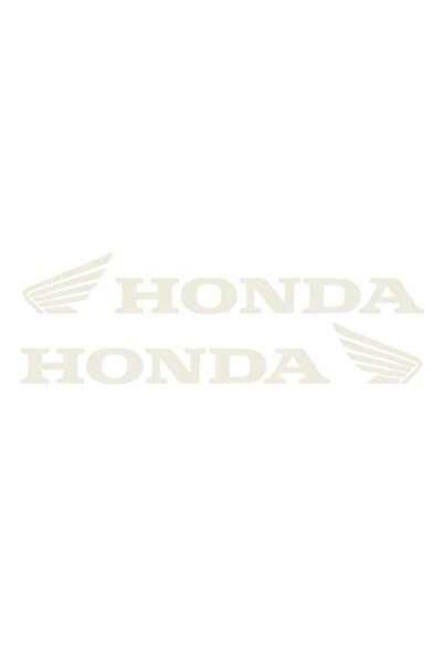 Oracal Sticker x2, Honda Logo Wings, White, 25cm