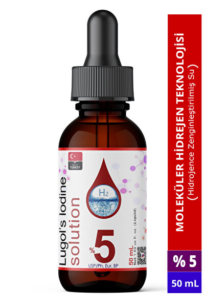 LUGOL'S solition Lugol Çözeltisi %5 | 50 Ml | Cam Damlalıklı Şişe (Pharma Grade)
