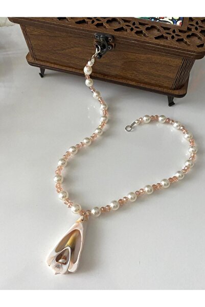 canan dizayn Bohemian Pearl Mussell Necklace
