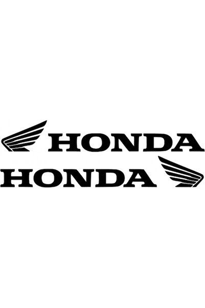 Oracal Sticker x2, Honda Logo Wings, Negru, 25cm
