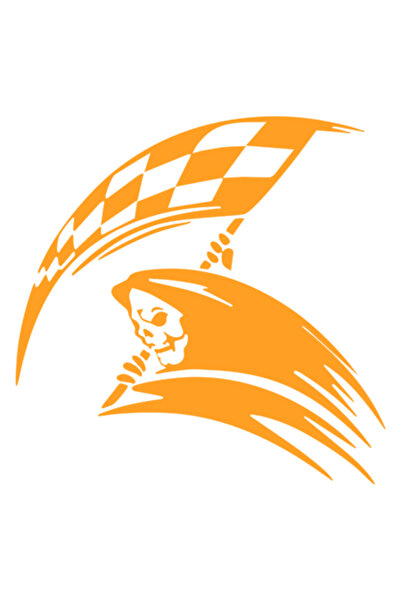 Oracal Car sticker ''Death race'', 18x17 cm, Orange