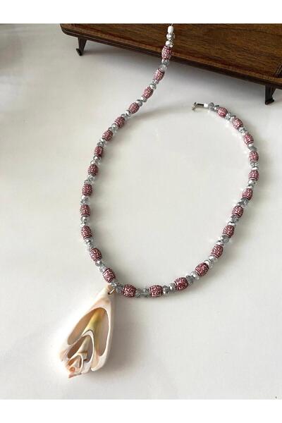 canan dizayn Bohemian Beaded Necklace with Middle Stone Style