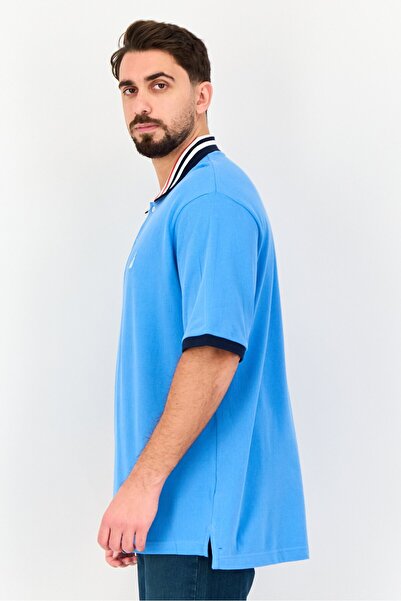 Nautica Men Regular Fit Embroidered Logo Short Sleeve Polo Shirt, Blue