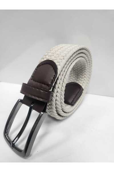 Duflon Elastic Knitted Belt Men's Belt Braided Elastic Belt