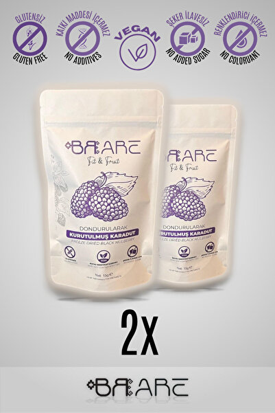 BRARE 2li Paket Karadut Kuru Meyve Cipsi | Dondurularak Kurutulmuş Doğal Taze...