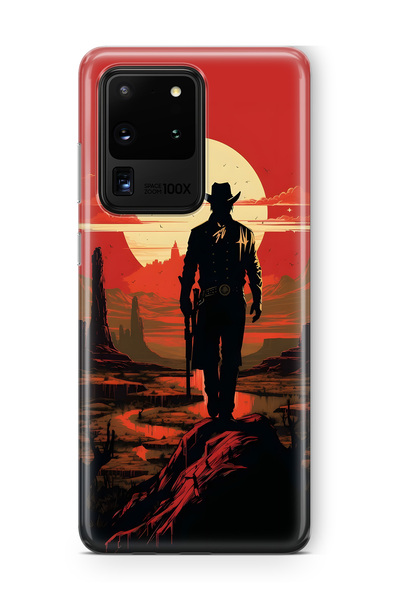 FLAMENKO Samsung Galaxy S20 Ultra Cowboy Sunset Pattern Transparent Phone Case