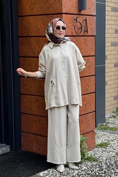 Ceremony Pantolonlu Takım W-6906 Taş