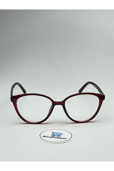BluePepper Talia Burgundy Blue Light Filter Screen Glasses Can Change Optical...