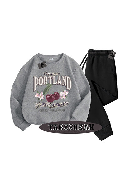 Tarzsokak Сив велосипеден комплект с плодов градина