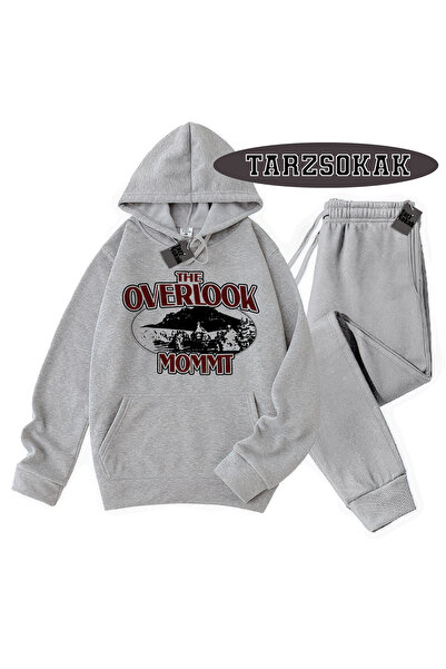 Tarzsokak Γκρι Σετ με Κουκούλα και Λεπτομέρεια Overlook, Διπλό Σετ