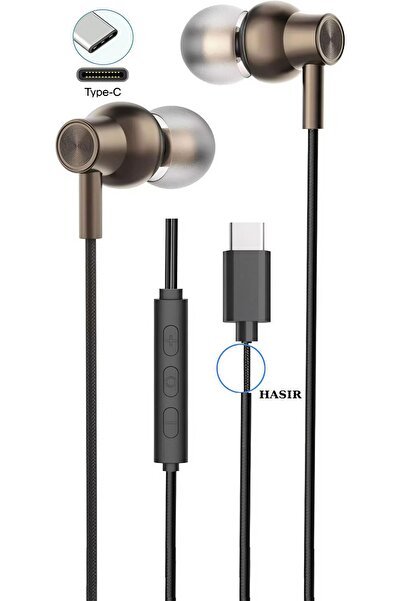 Novatis Tak Çalıştır Type-C 15-16-17Serisi Tüm Telefon Modelleri Uyumlu Mikrofonlu Kulakiçi Kablolu Kulaklık