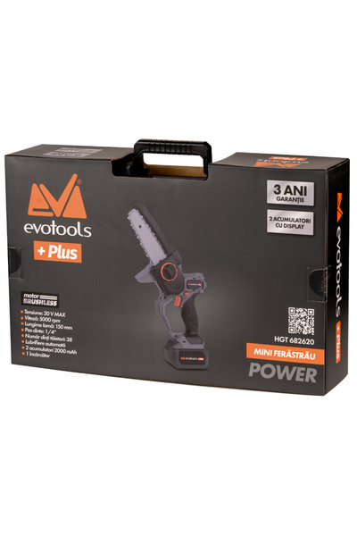 EvoTools Plus Mini Brushless Saw with 2 Batteries and Charger 20V POWER