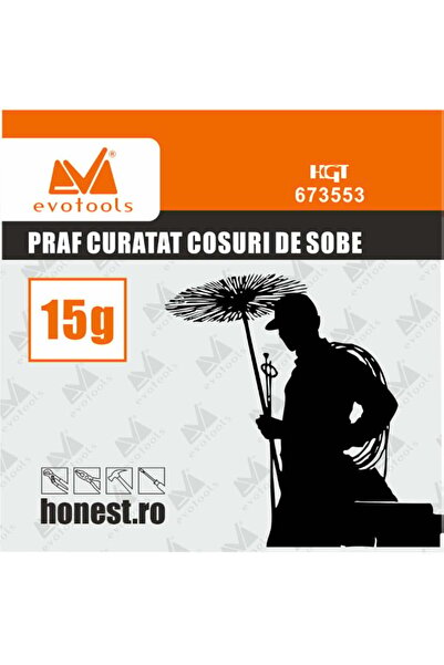 Evotools Pudră de curățare a coșului de fum pentru sobe - 15 g Masă tip coș d...