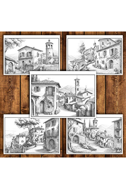 Legendary Gifts Painting book, 25 illustrations Italian Villages