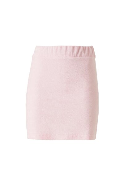 FACETTE Towel Fabric Skirt Pink