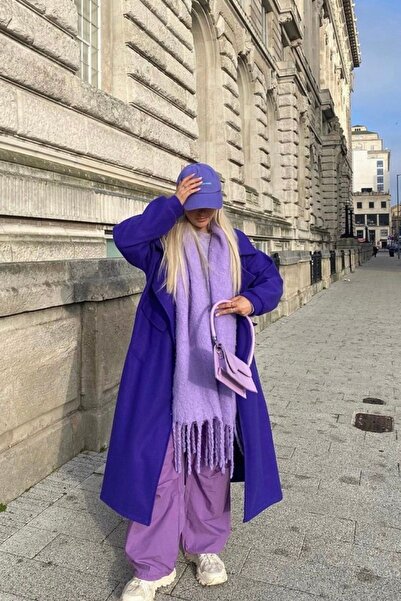 keisy Alessa Atkı Yumuşak Dokulu Omuz Şalı (Lila)