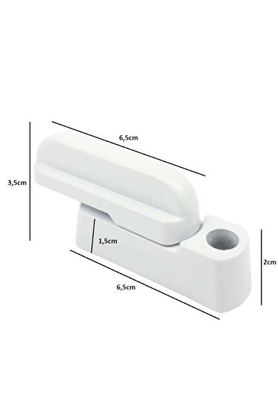 WTO Anti-burglary security system, security lock on AL/PVC glass, white 2 pcs
