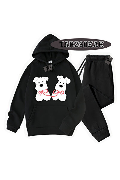 Tarzsokak Μαύρος σκύλος ταινίας με κουκούλα Λεπτομερές διπλό ΣΕΤ