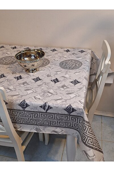 Başak Ev Tekstili Pânză uleioasă din PVC cu fibre - Față de masă ștergabilă cu model