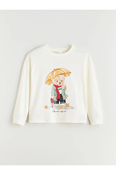 LC Waikiki Set de pijamale pentru femei LCW DREAM Brown Bear Teddy cu imprimeu