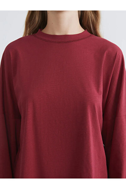 LC Waikiki Lcw Young Burgundy Crew Neck Women's Pajama Set