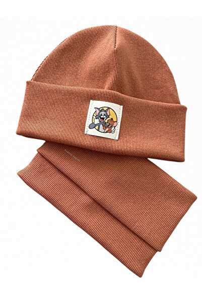 Mustran Children's Figure and Symbol Themed 95% Cotton Ribbed Beanie Neck Collar Set of 2 – Handcrafted – Unisex (Ages 3–8)