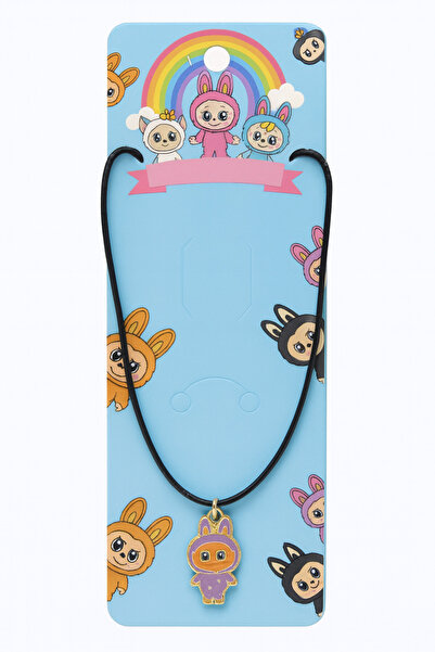 Srctech Labubu Mor Kolye Seti Hediyelik Kolye