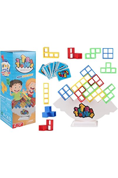 007 Montchi Tetra Balance Tower Stacking Game, 16 pcs