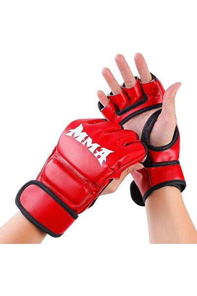 MAX STRENGTH MAXSTRENGTH Half-Finger Boxing & MMA Training Gloves - Adult Unisex, Black