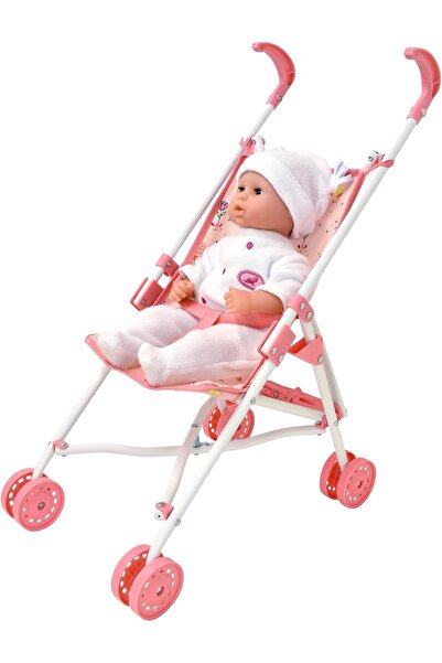 007 Dolls World Luxury Foldable 4-Wheel Doll Stroller, Fits Dolls up to 56 cm (22 in), 52×27×55 cm
