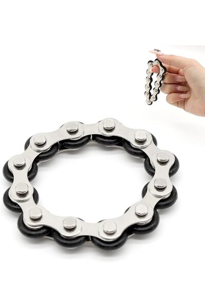 007 لعبة فيدجيت مضادة للتوتر بسلسلة دراجة من ريفيرا للبالغين - عجلة دراجة فيد...