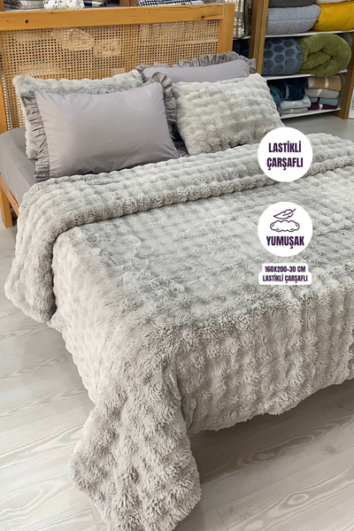 sutra Set de dormit Bubble cu cearșafuri duble elastice ( bumbac 100% cearșafuri )