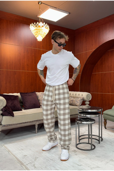 corfixman Plaid Pajama Bottoms
