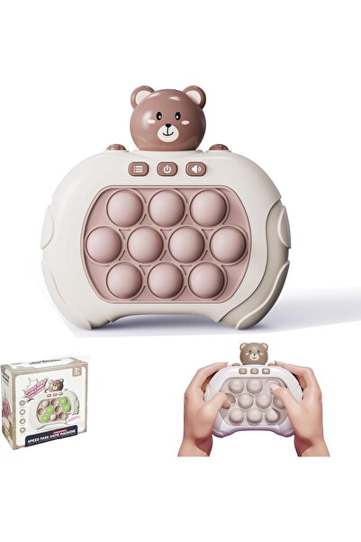 007 لعبة فقاعات يدوية سريعة الدفع للأطفال والكبار - لعبة فيدجيت مضيئة