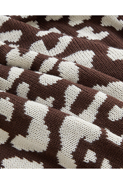 English Home Leopardo Koltuk Şalı 130x170 cm Kahve - Bej