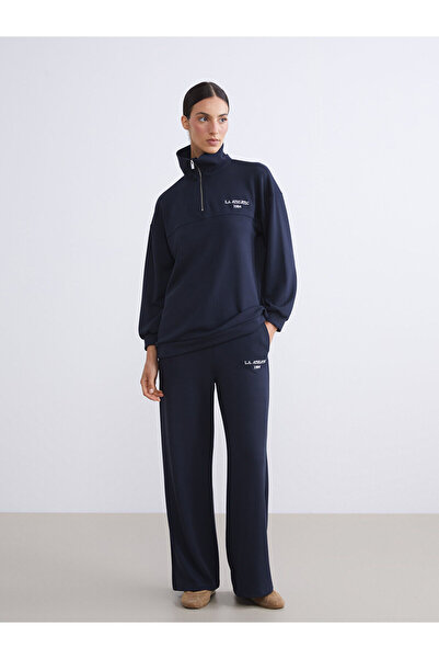 LC Waikiki LCW Modest Lacivert L.a. Athletic Nakışlı Kadın Eşofman Altı W5JE25Z8