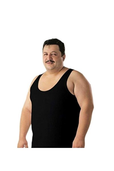 pamuklu Set of 3 men's tank tops, BLACK, BATTAL