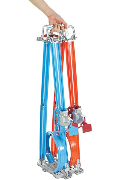HOT WHEELS Double Loop Dash Large Track with 2 x 1:64 Cars (Ages 5-10) - GFH85, Multi-color