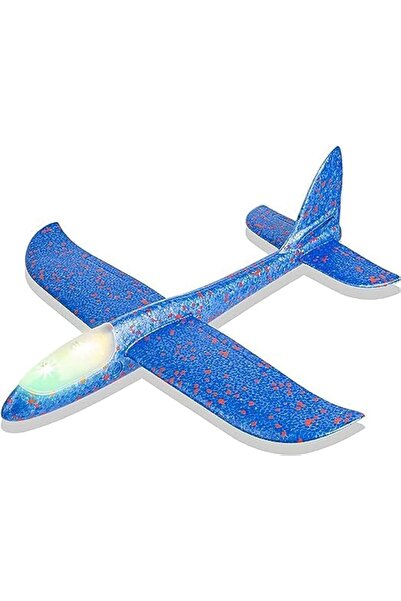 007 طائرة شراعية من الإسفنج ICVF مزودة بضوء فلاش LED مقاس 46 سم، طائرة رمي من...