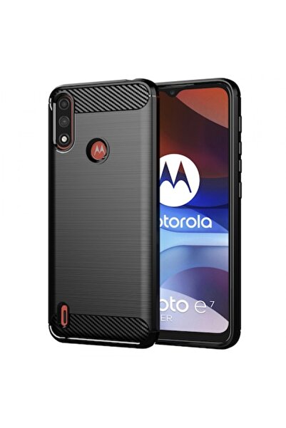 Stef's Cat Carcasă pentru Motorola Moto E7i Power / E7 Power, Carbon, Negru