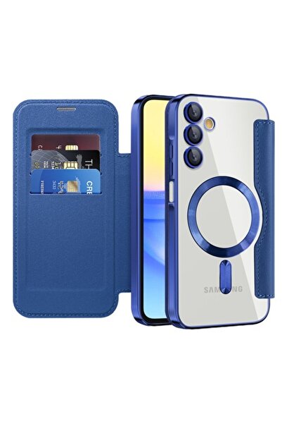 Stef's Cat Husa pentru Samsung Galaxy A15 (4G/5G) - Δερμάτινο, Μπλε