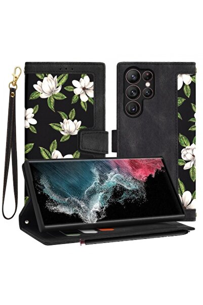 Stef's Cat Carcasă pentru Samsung Galaxy S22 Ultra 5G (S908), FlipCraft, Negru