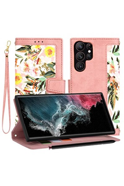 Stef's Cat Husă pentru Samsung Galaxy S22 Ultra 5G (S908), FlipCraft, Roz