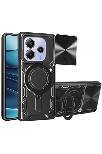 Stef's Cat Carcasă pentru Xiaomi Redmi Note 14 5G, CamGuard Pro, Negru