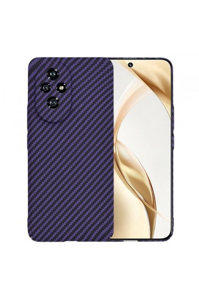 Stef's Cat Θήκη τηλεφώνου για Honor 200, από ίνες ανθρακονήματος, μωβ