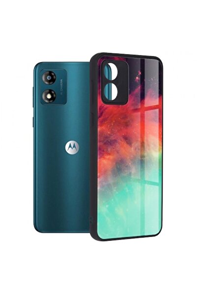 Stef's Cat Θήκη για Motorola Moto E13, Γλασέ, Τυρκουάζ