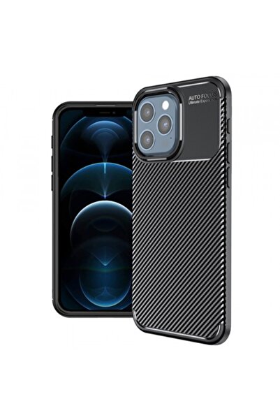 Stef's Cat Θήκη για Apple iPhone 12 Pro Max, CarbonFiber, Μαύρη