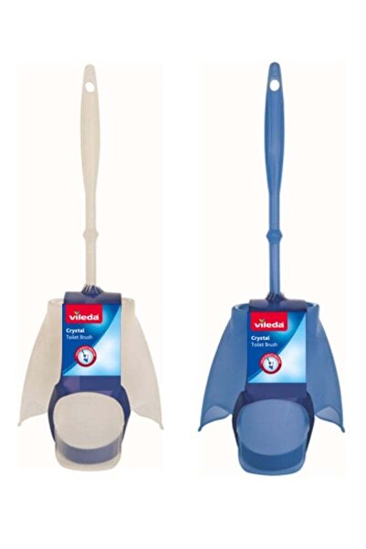 007 مجموعة فرشاة المرحاض كريستال من فيليدا - تزيل البقع الصعبة، مصنوعة من البلاستيك المتين، لون أبيض/أزرق فاتح (متعدد الألوان)